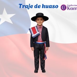 CHAQUETA DE HUASO NEGRA Y BEIGE