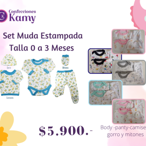 SET MUDA ESTAMPADO 0/3 MESES