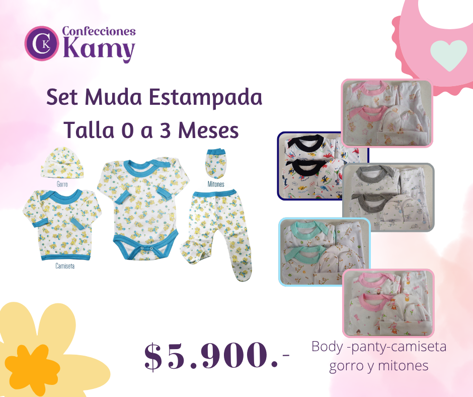 SET MUDA ESTAMPADO 0/3 MESES