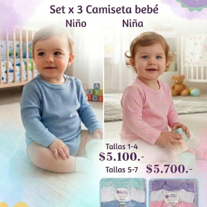 PACK 3 CAMISETA BEBÉ