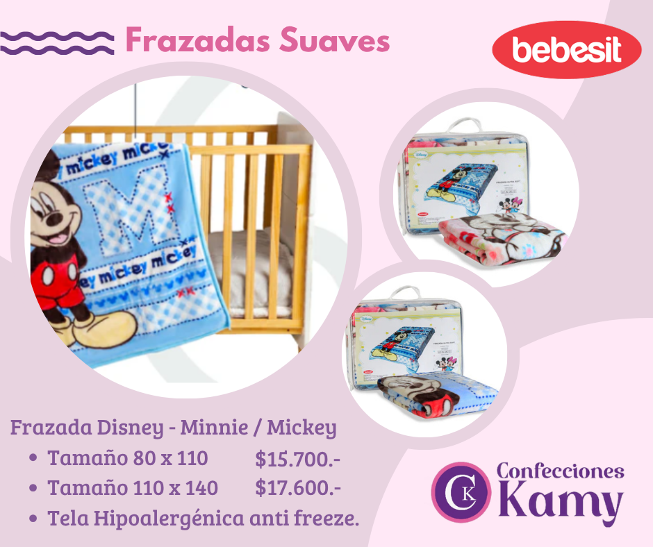 Frazada Suave Disney - Mickey /Minnie